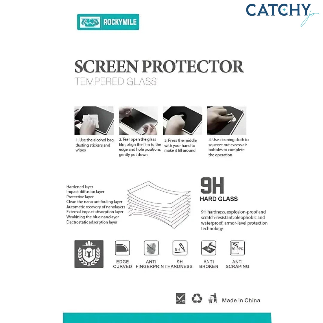 Rockymile iPad Screen Protector Tempered Glass