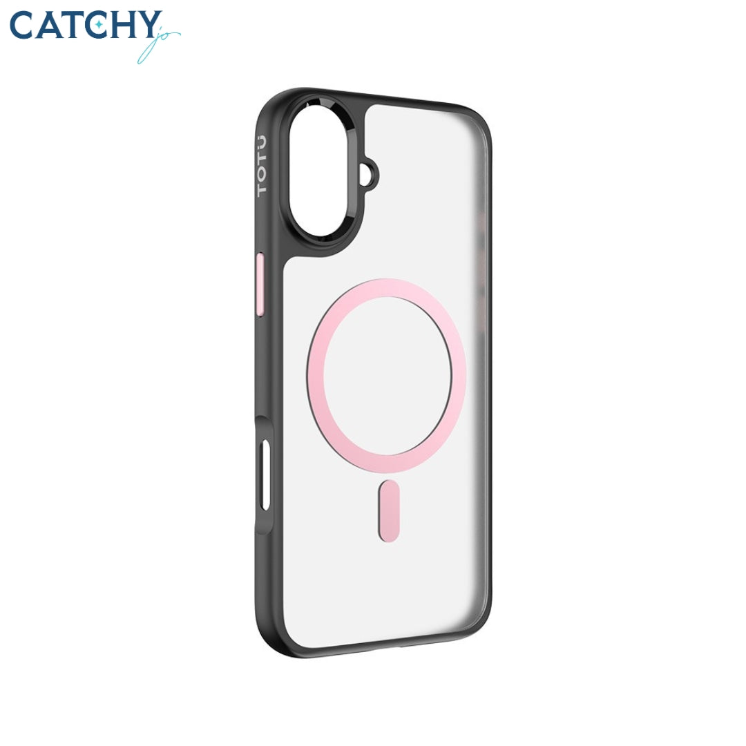 TOTU PC-7 iPhone 16 غطاء مغناطيسي بتصميم الدرع الذهبي