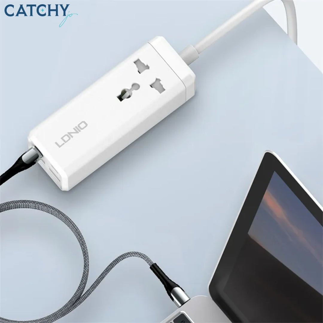 LDNIO SC1418 2 USB-C & 2 USB-A Power Strip (65W)