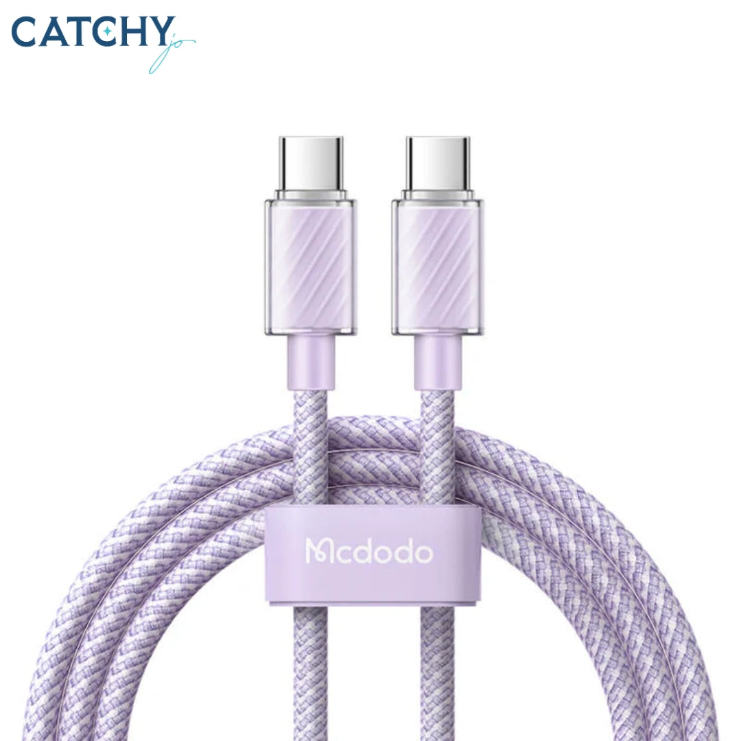 كابل MCDODO من سلسلة ثنائية اللون Type-C إلى Type-C (100W)