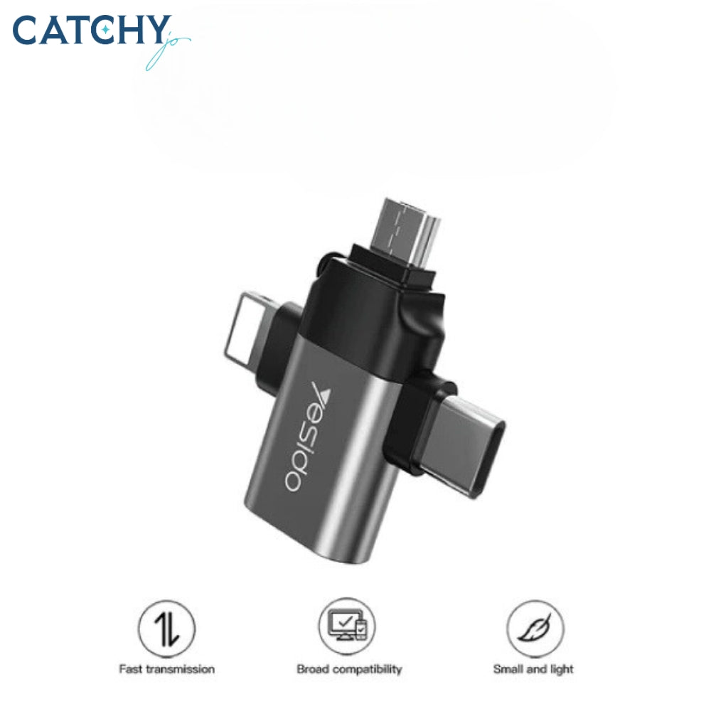 YESIDO GS15 3 IN 1 OTG USB Adapter