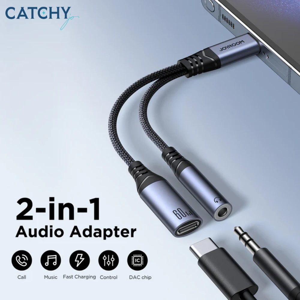 JOYROOM SY-C02 Audio-Transfer Series 2-in-1 Audio Adapter (Type-C to 3.5mm+Typ)