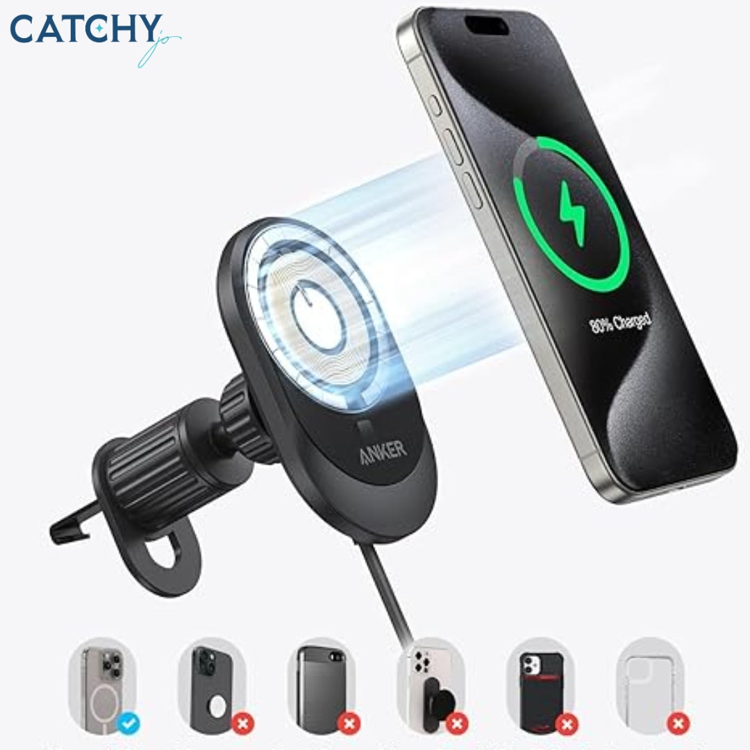 شاحن سيارة لاسلكي MagGo من Anker (15W)