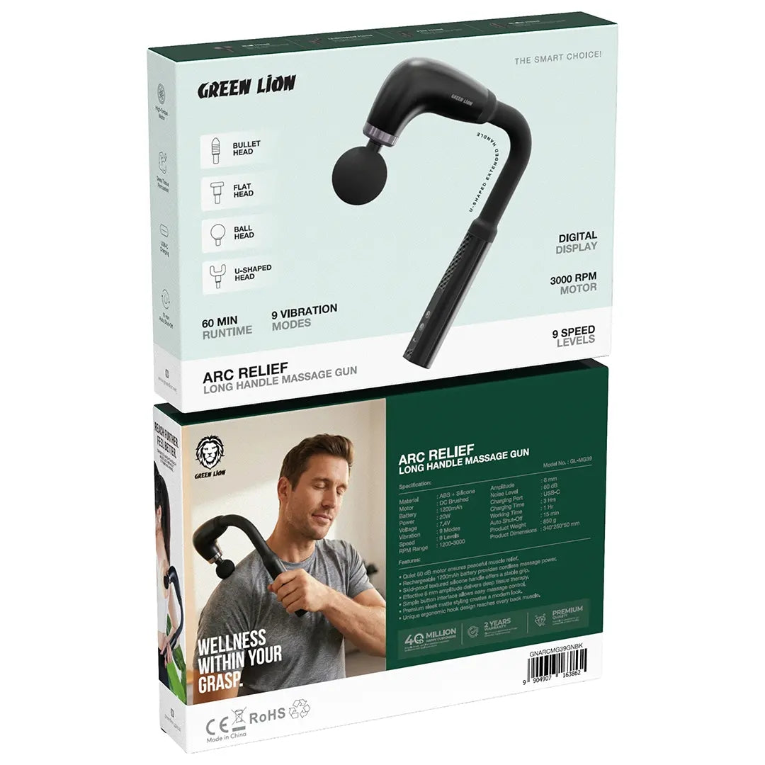 Green Lion ARC Relief Long Handle Massage Gun