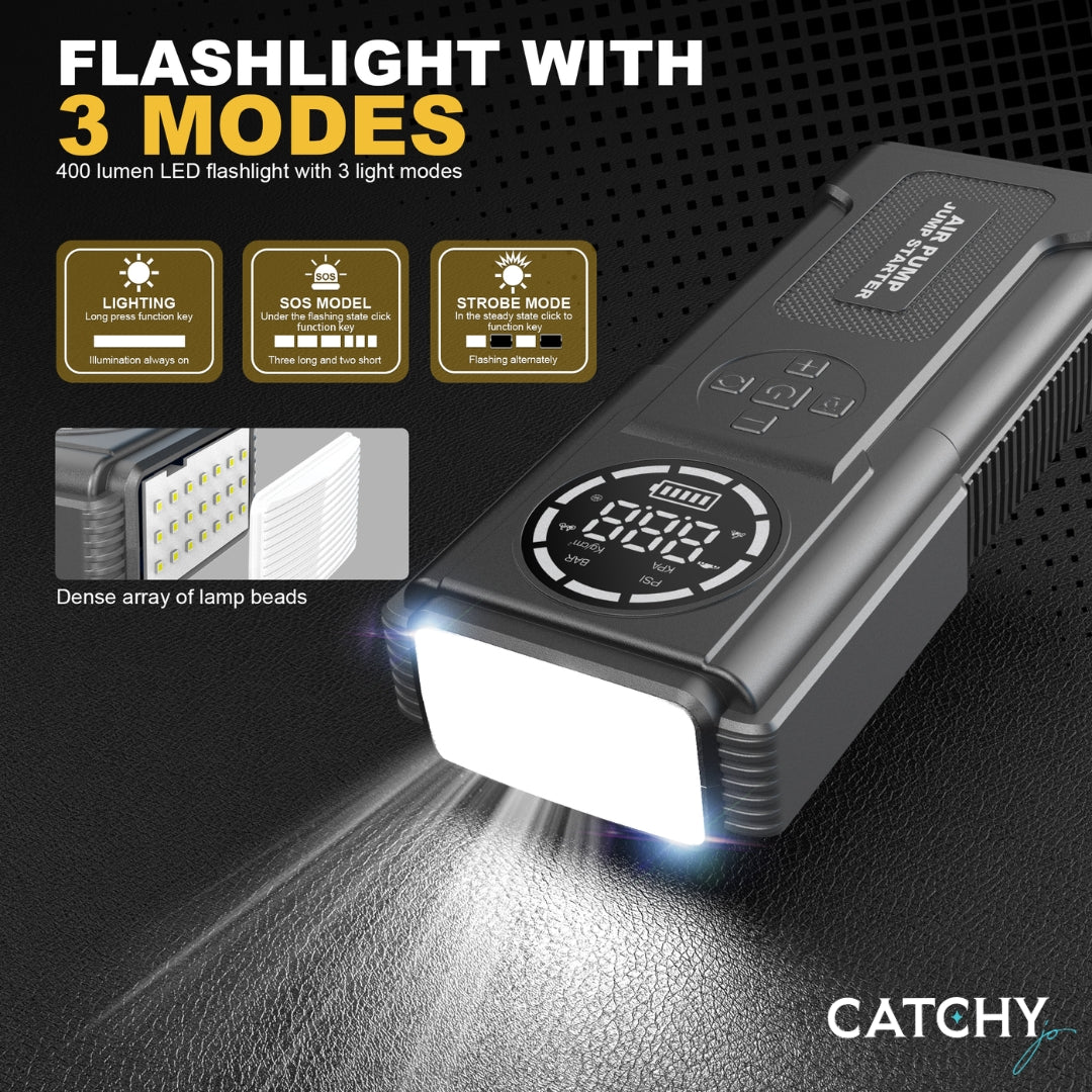 Air Pump Car Battery Booster Power Bank Charger (24000mAh)