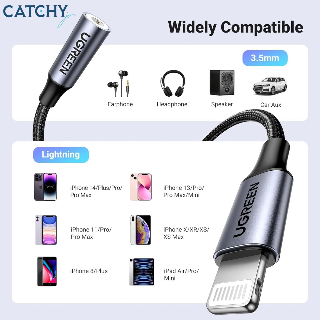UGREEN محول سماعات Lightning إلى 3.5mm