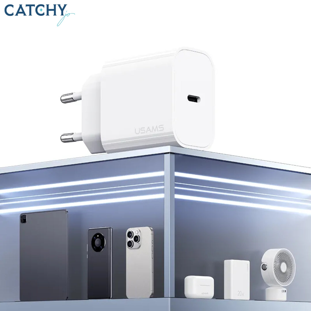 USAMS-CC226 Charging Kit Type-C Cable& Adapter (20W)