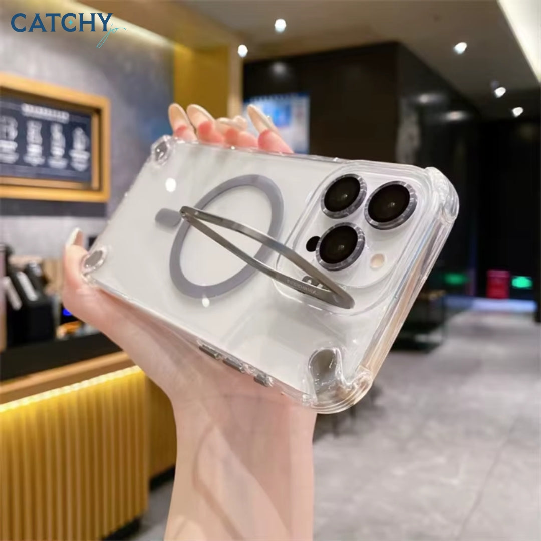 iPhone Transparent Magnetic Holder Case