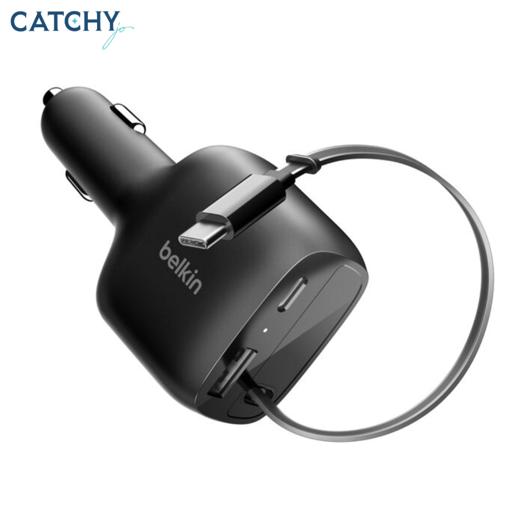 BELKIN BoostCharge Retractable Car Charger (75W)