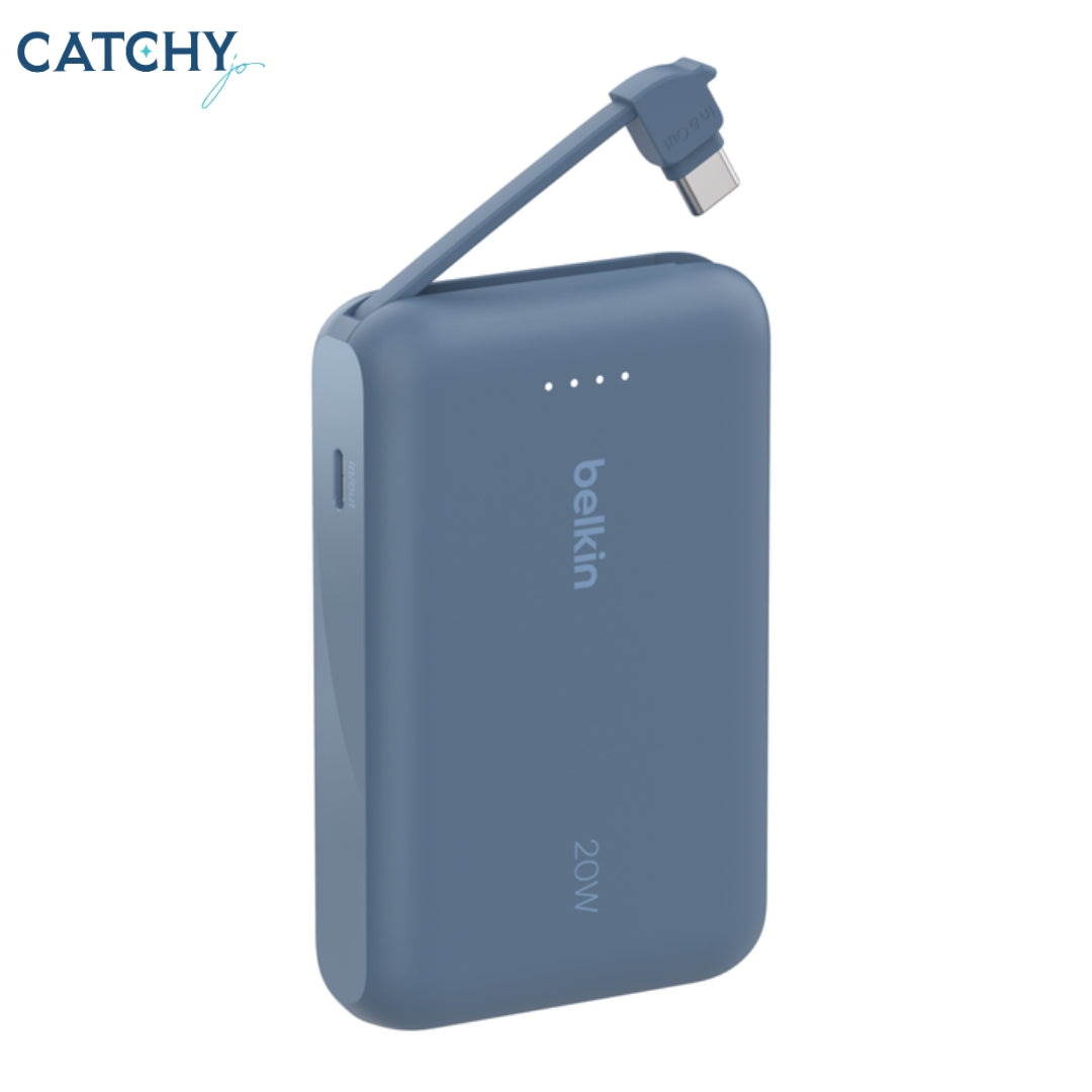 BELKIN BoostCharge Power Bank With USB-C Cable (10000mAh) | Black | White | Pink | Blue BELKIN BoostCharge Power Bank With USB-C Cable (10000mAh) | Black | White | Pink | Blue