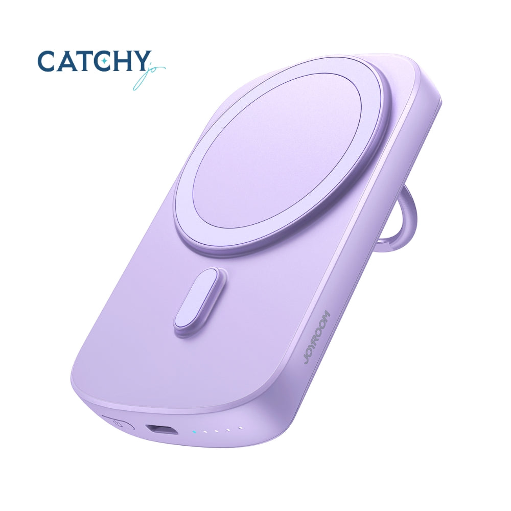 JOYROOM باور بانك لاسلكي مغناطيسي مع حامل حلقي 6000mAh