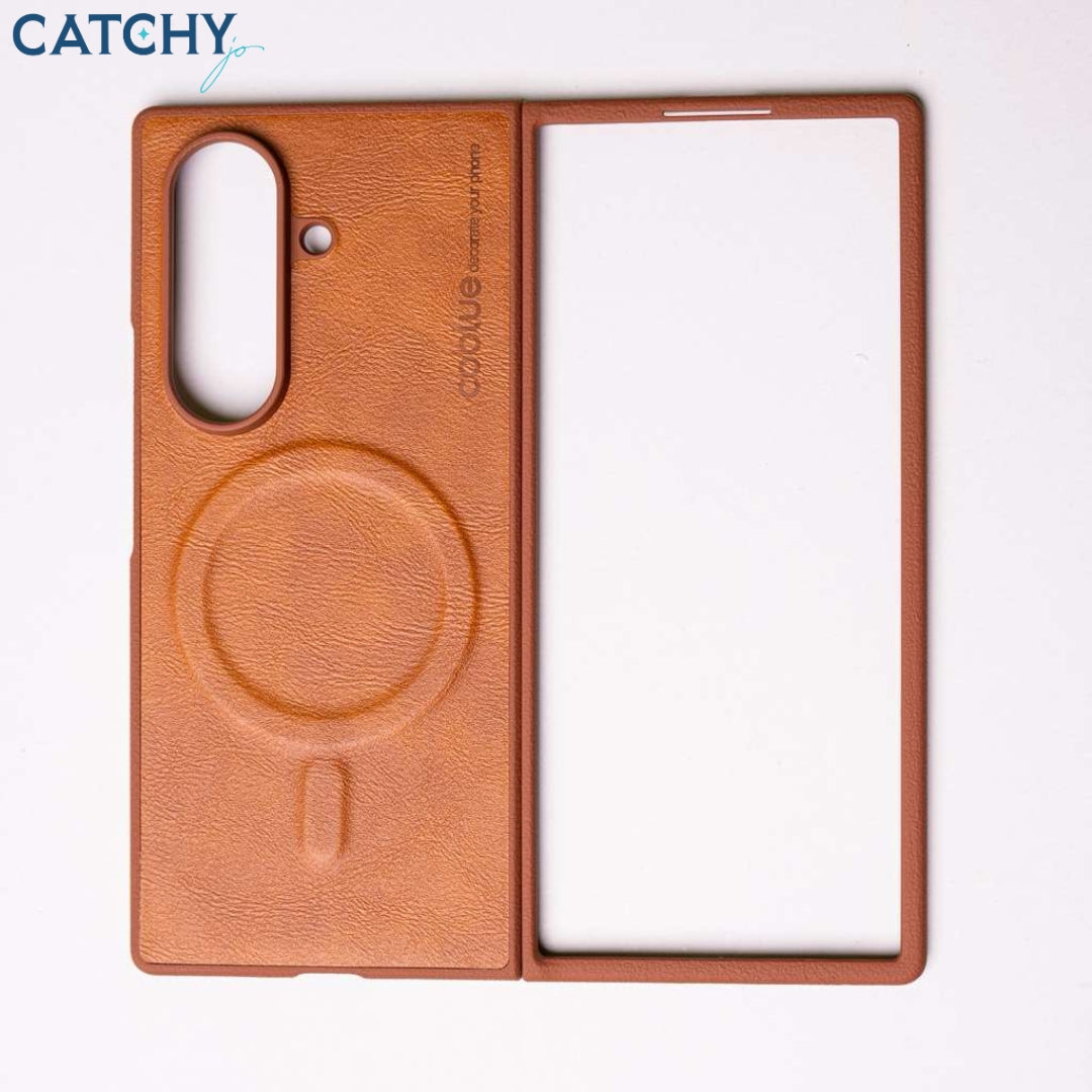 Coblue Z Fold 7 Leather Case With MagSafe