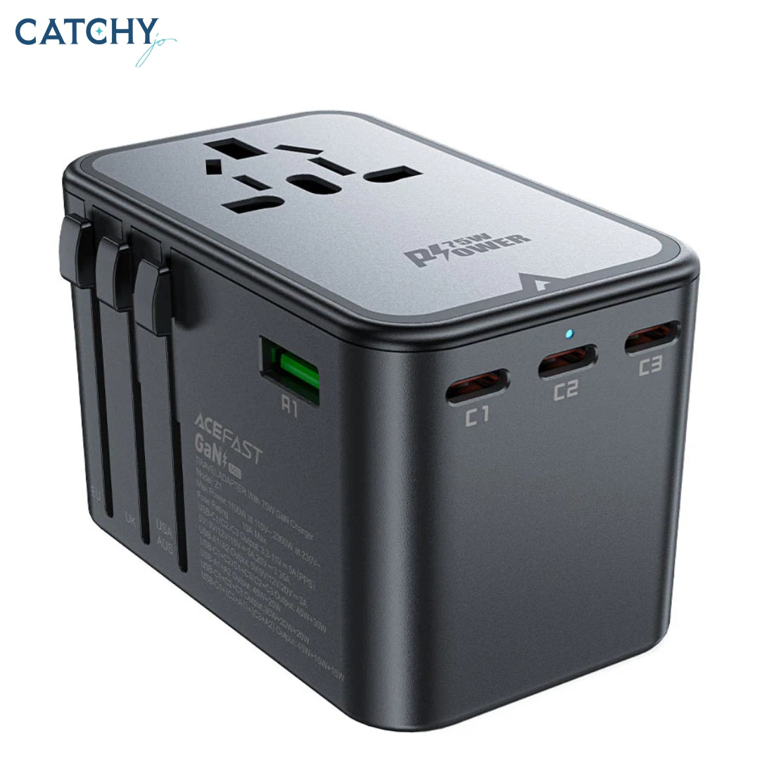 ACEFAST Z1 PD75W GaN Travel Adapter Universal (2300W)
