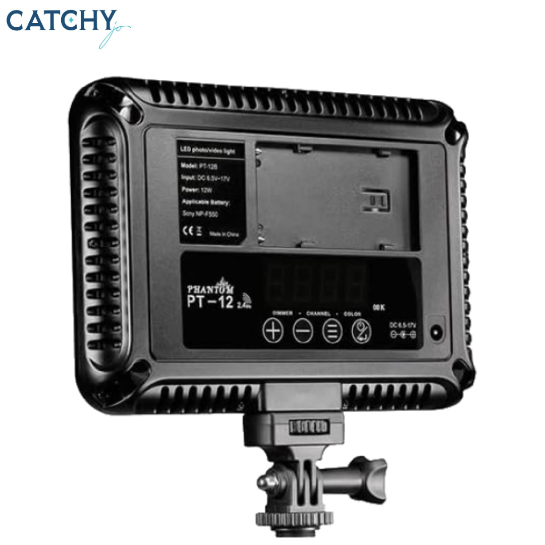 Tolifo PT-12B ضوء فيديو LED فائق 3200-5600k