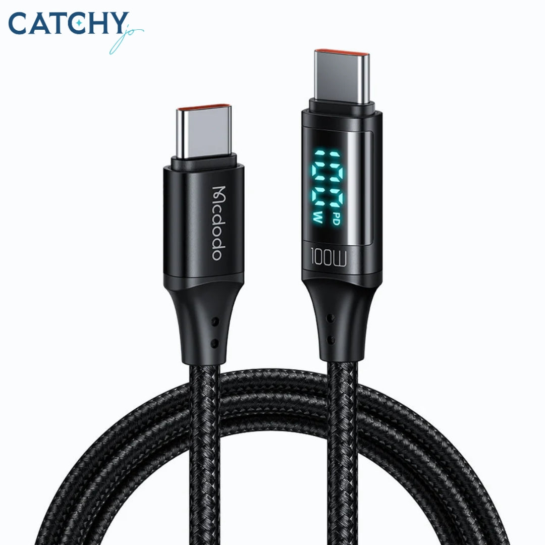 MCDODO كابل USB-C إلى USB-C رقمي HD (100W)