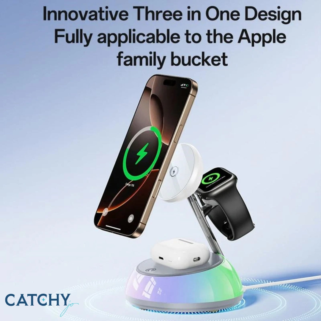 YESIDO DS31 3-in-1 Magnetic Wireless Charging Station (15W)