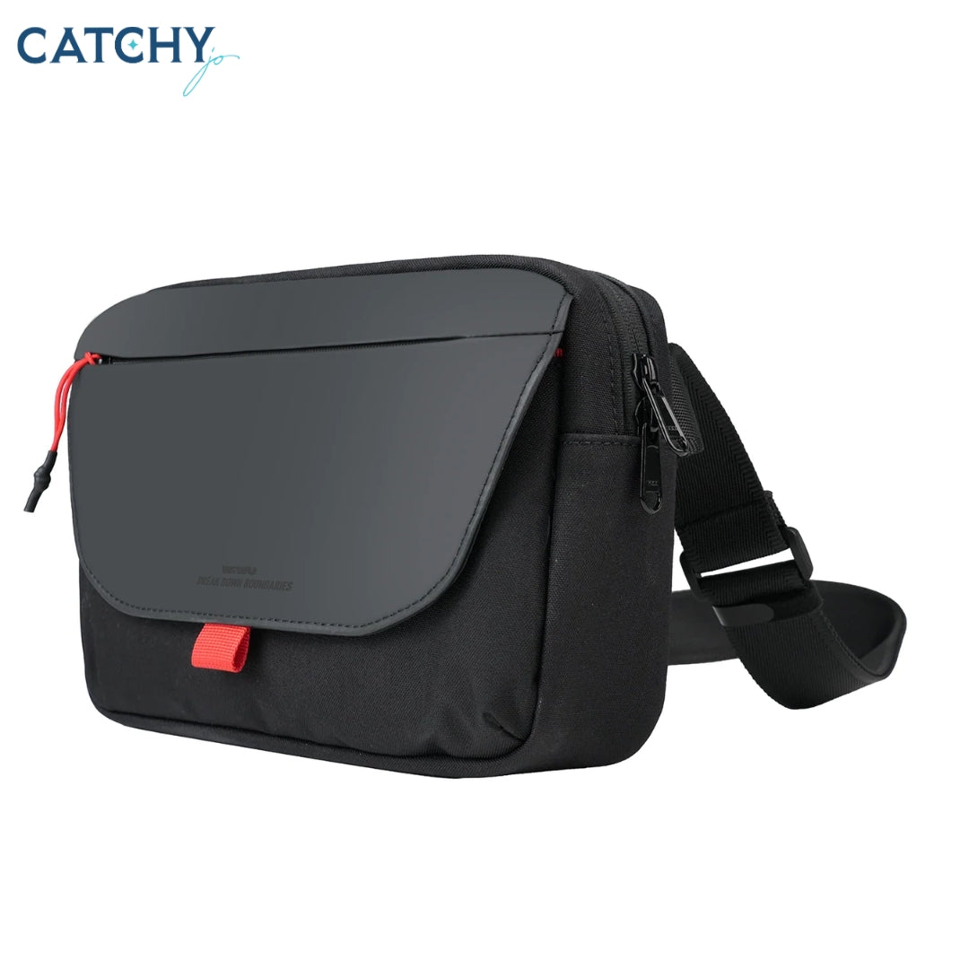 WiWU Warriors EDC Crossbody Bag With Built-in Retractable Fast Charging Cable
