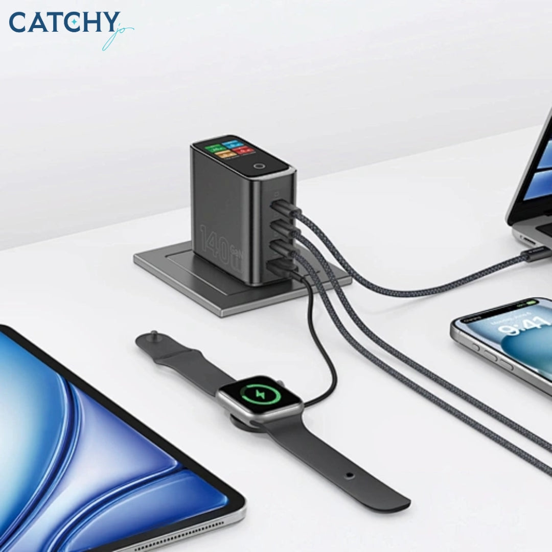 WiWU Wi-G028 Intelligent Display GaN Charger EU (140W)