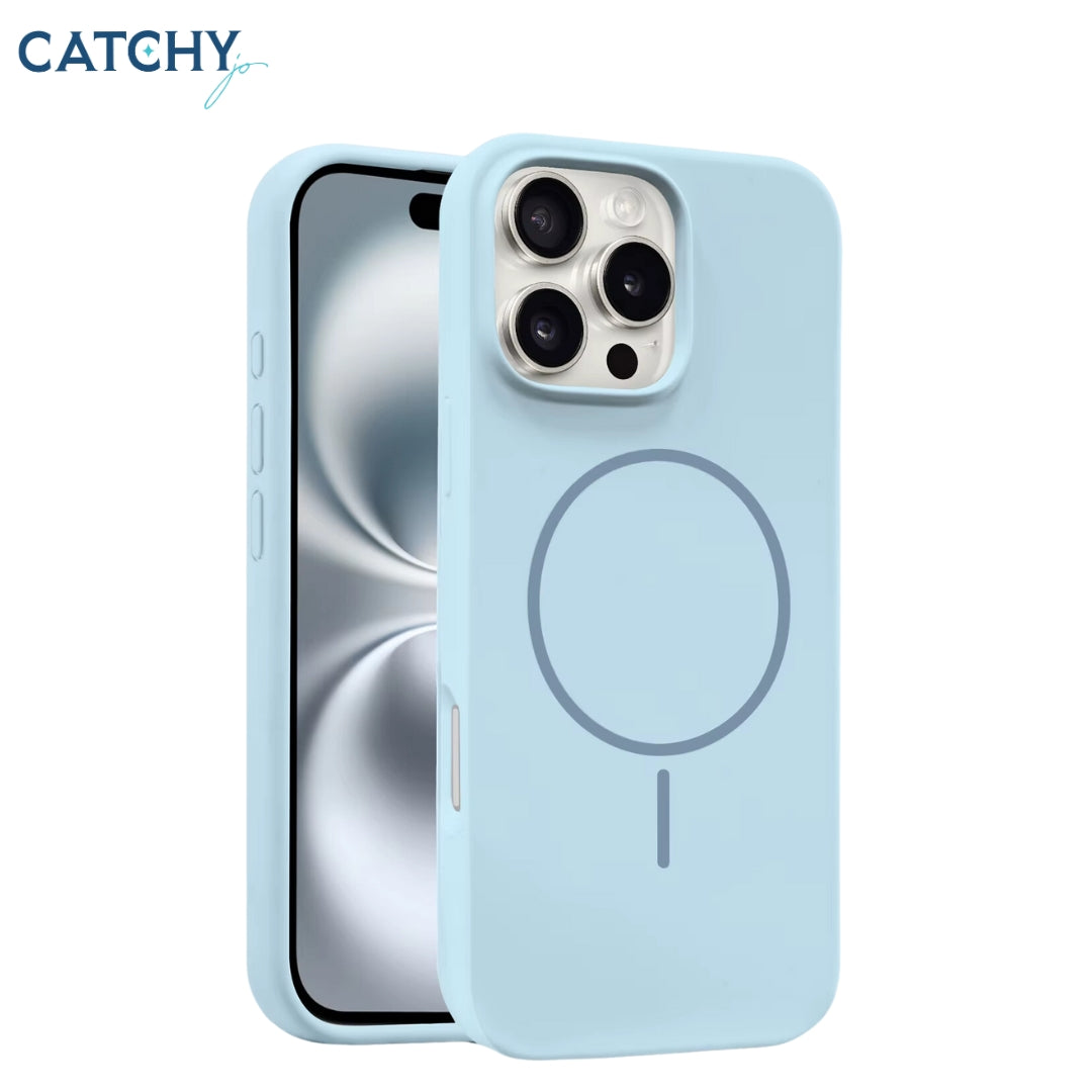 iPhone 14+15+16 Series Wireless Magnetic Ring Silicone Case