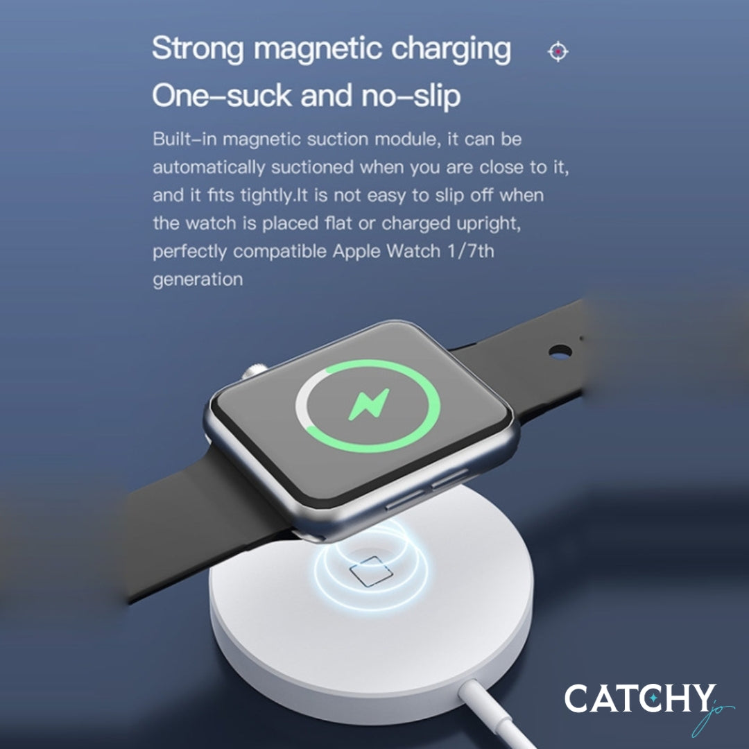 TOTU CACW-059 3 in 1 MagSafe Magnetic Wireless Charger With Cable
