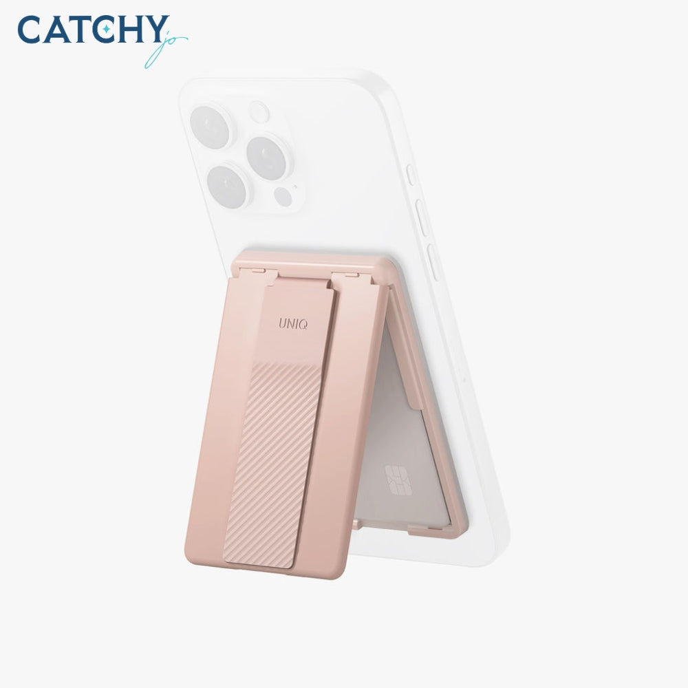 UNIQ Heldro iD Magnetic Card Holder With Grip Band And Stand