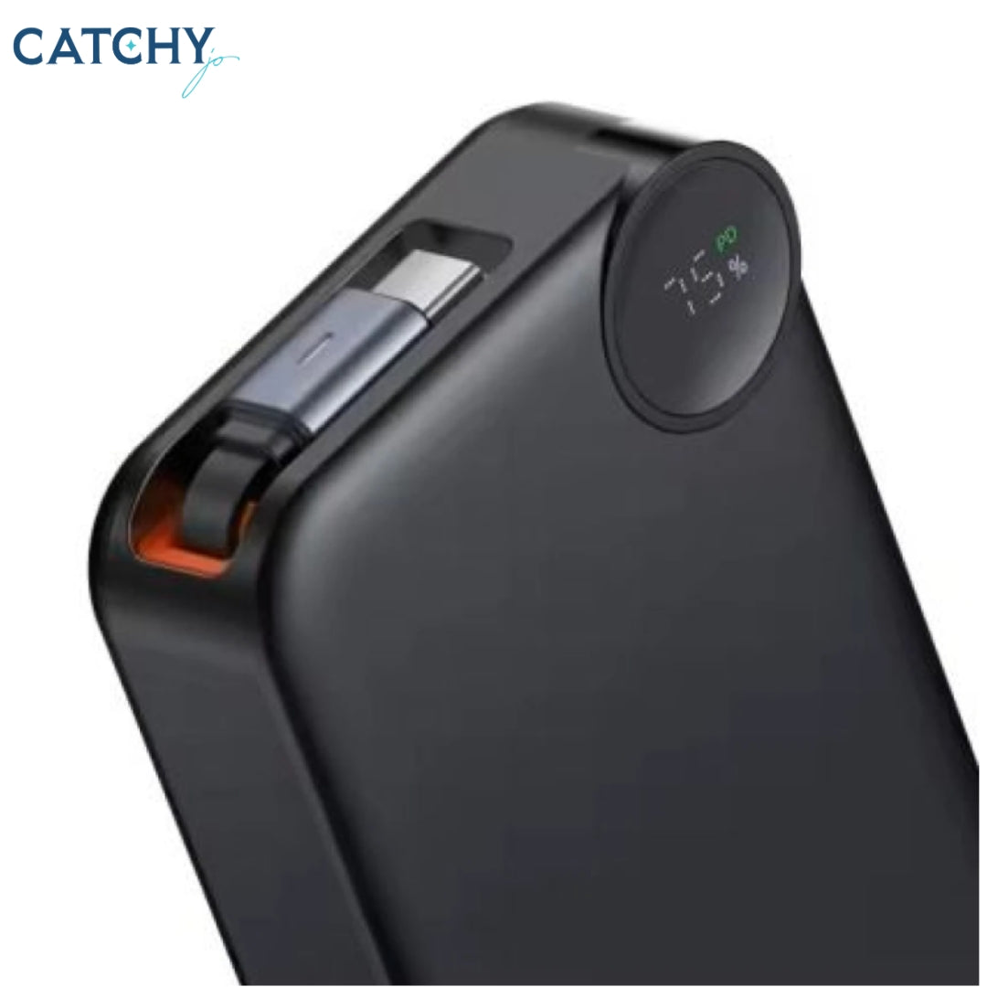 MCDODO MC-3870 Built-In Retractable Cable Digital Display Power Bank 10000mAh (30W)