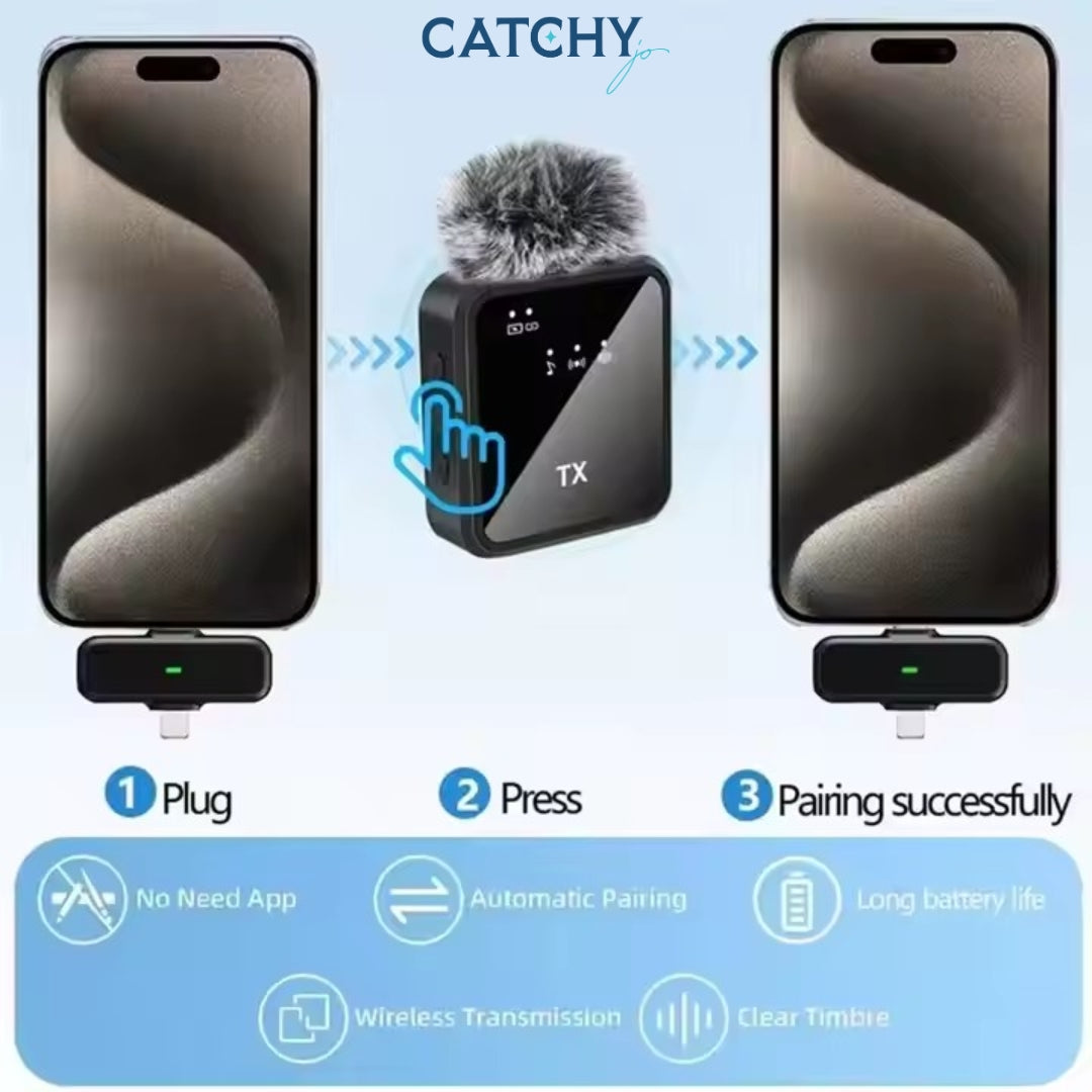 Mini Microphone Type-C F15 2 Mic Wireless Lavalier