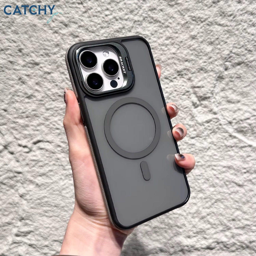 Creative Lens Bracket Magnetic Suction iPhone Case
