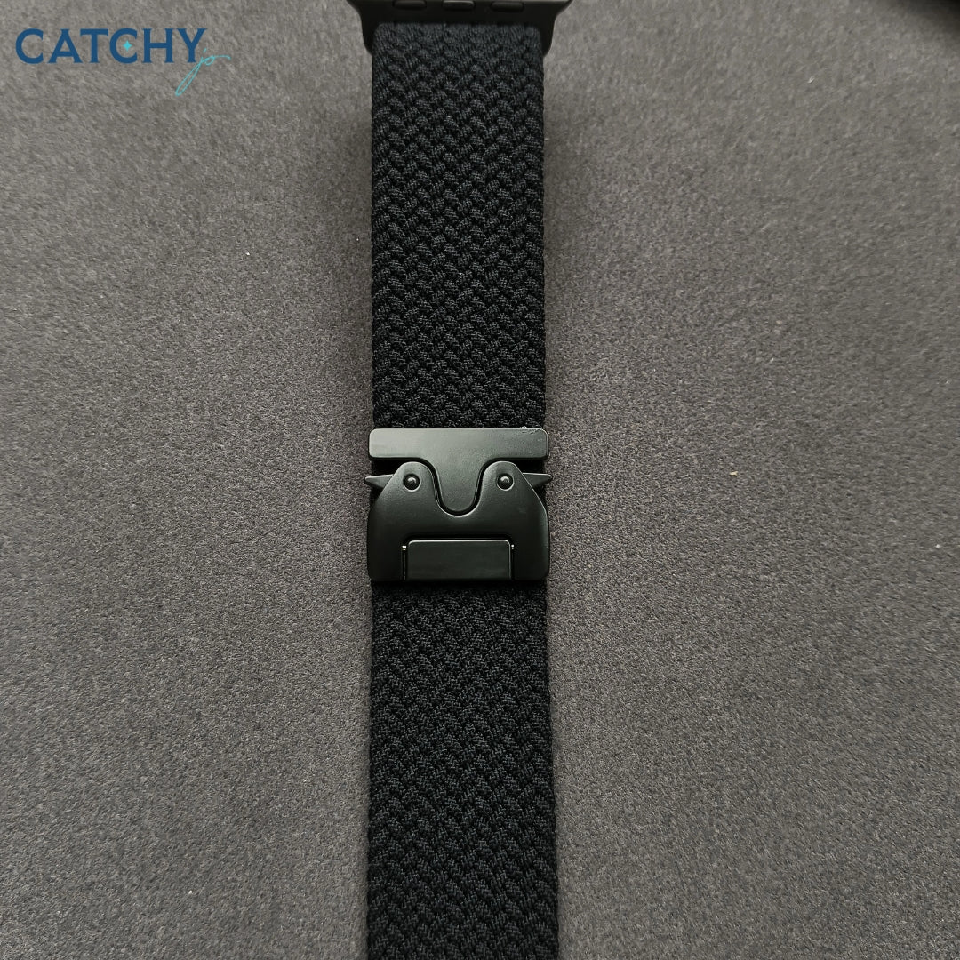 سوار حلقي قابل للتعديل من النايلون لساعة Apple Watch