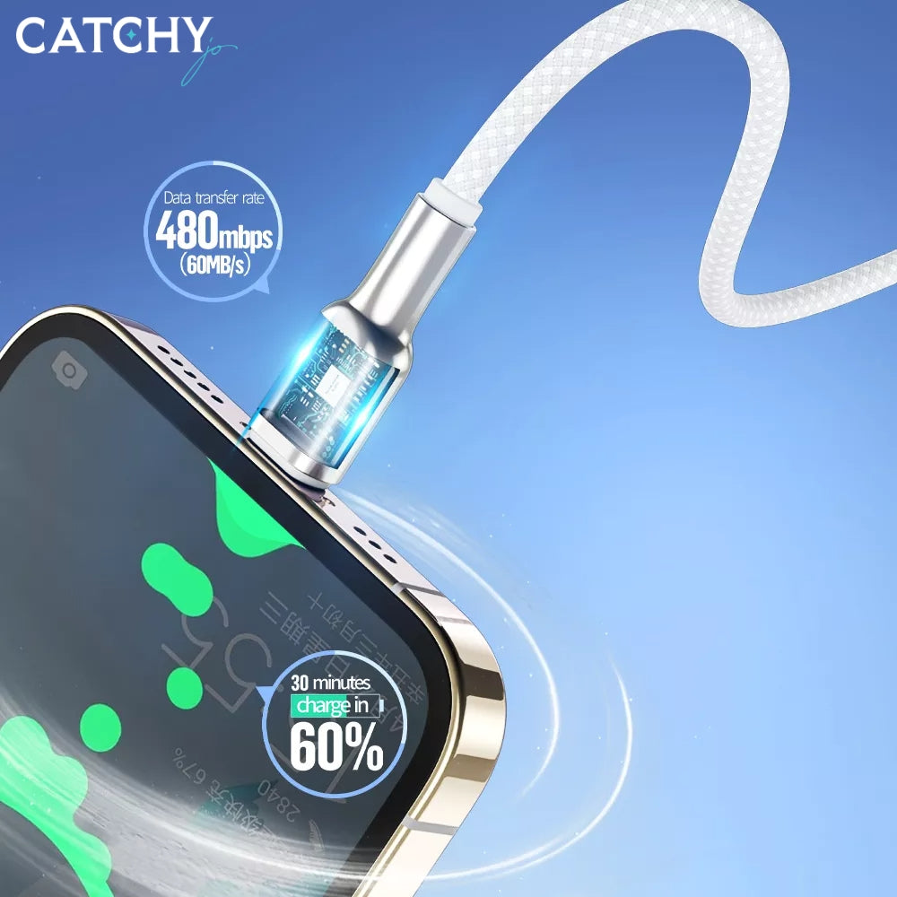 BLUEO Type C To Lightning Fast Charging Data Cable (1.2M)