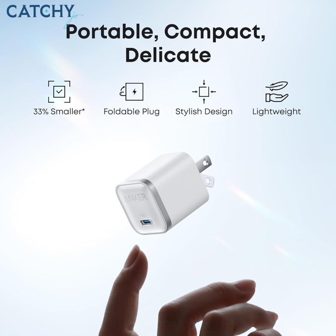 Anker Nano Type-C Fast EU Charging Adapter (45W) | Black | White Anker Nano Type-C Fast EU Charging Adapter (45W) | Black | White