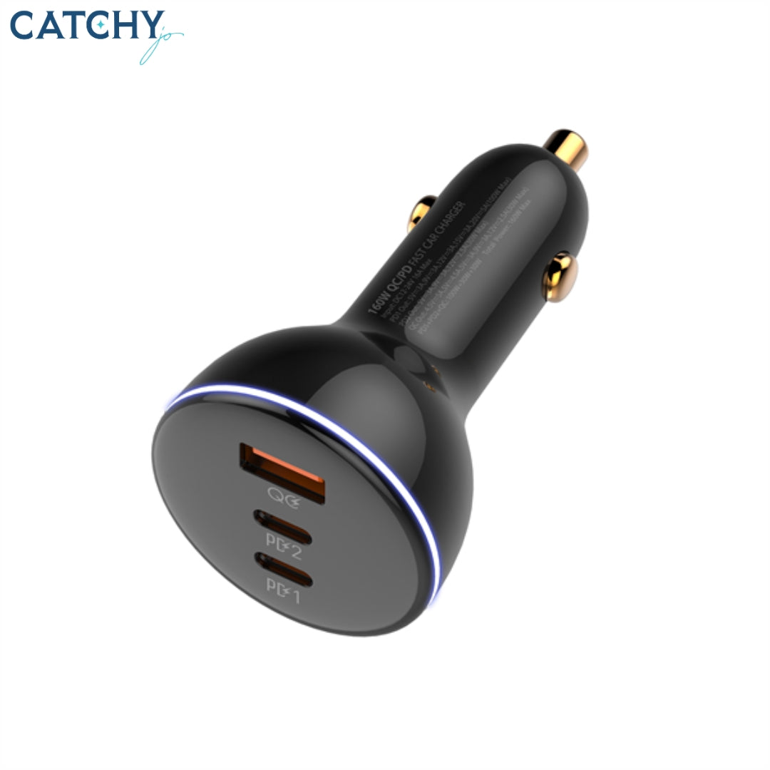 LDNIO C102 3 USB Super Fast Car Charger (160W)
