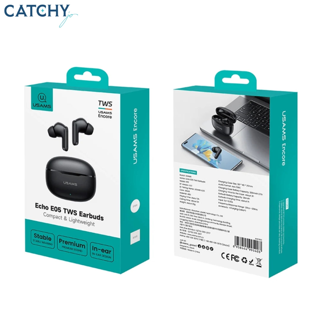 USAMS Echo E05 TWS Wireless Bluetooth Headphones