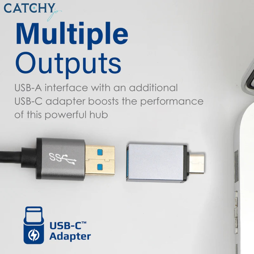 PROMATE EzHub-7 Multi-Function High Speed USB-C Hub (100W)