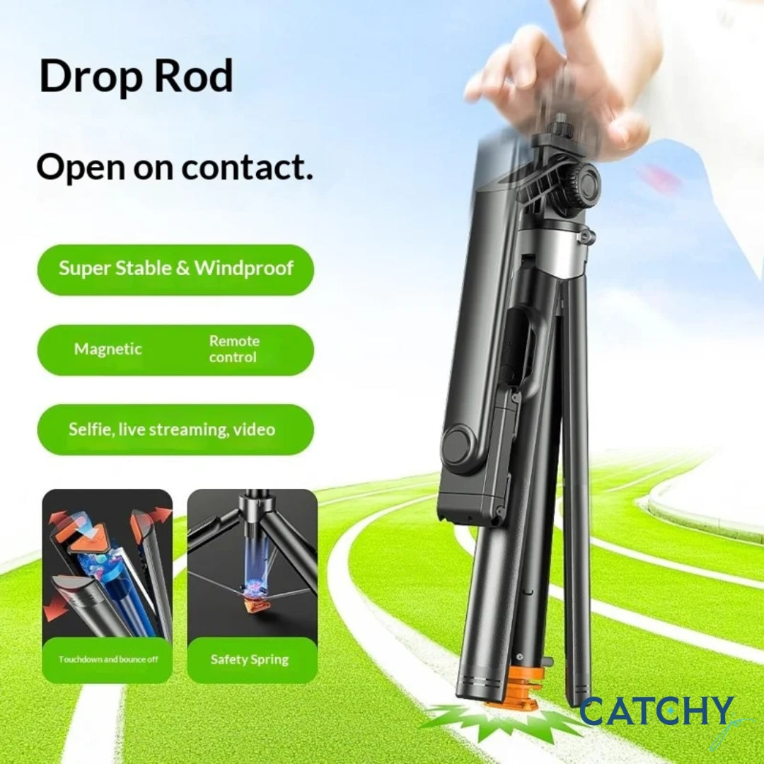 P61 Stretchable Selfie Stick With K-Style Fill Light