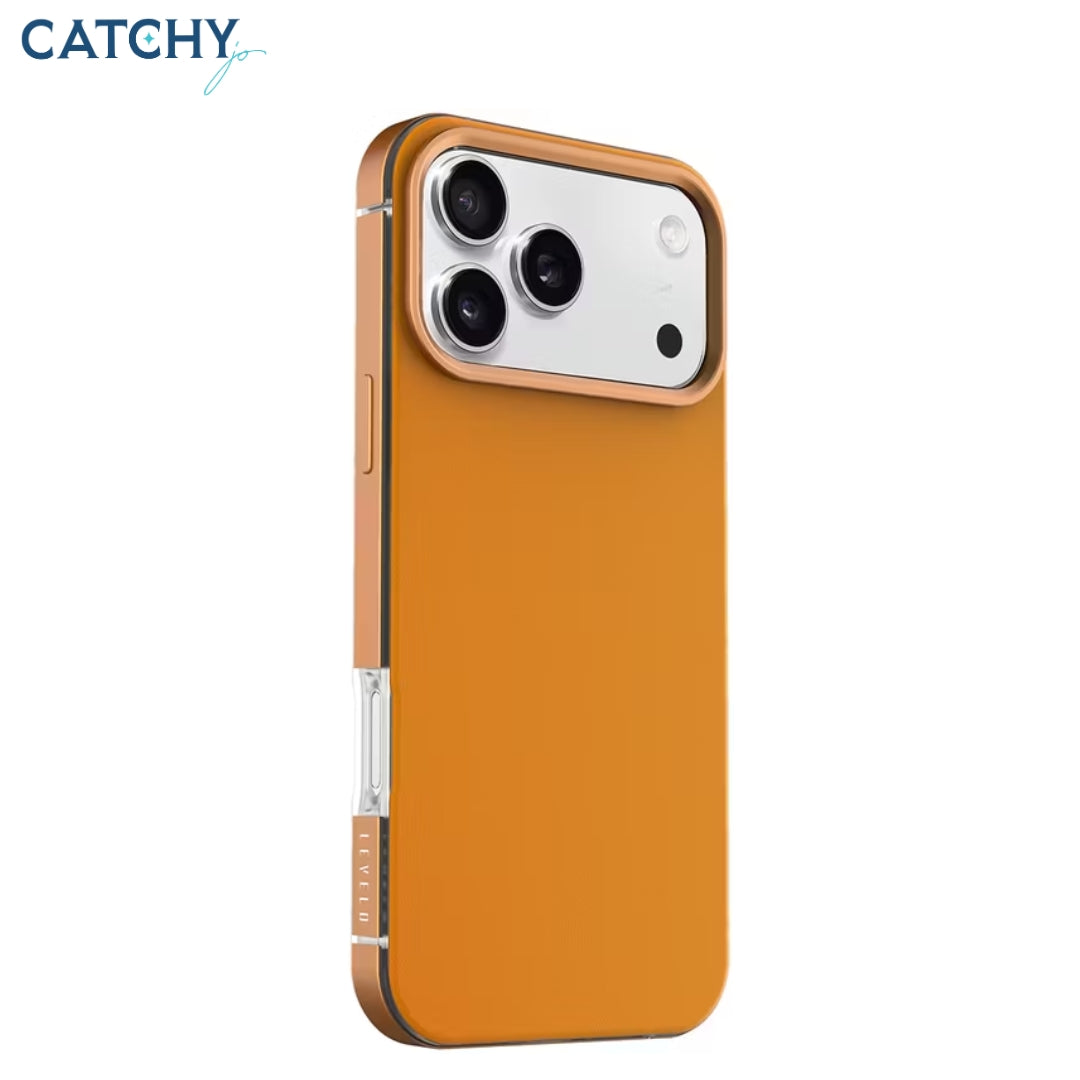 LEVELO Mia MagSafe Hybrid iPhone Case | iPhone 17 Pro Max | Orange | White | Black