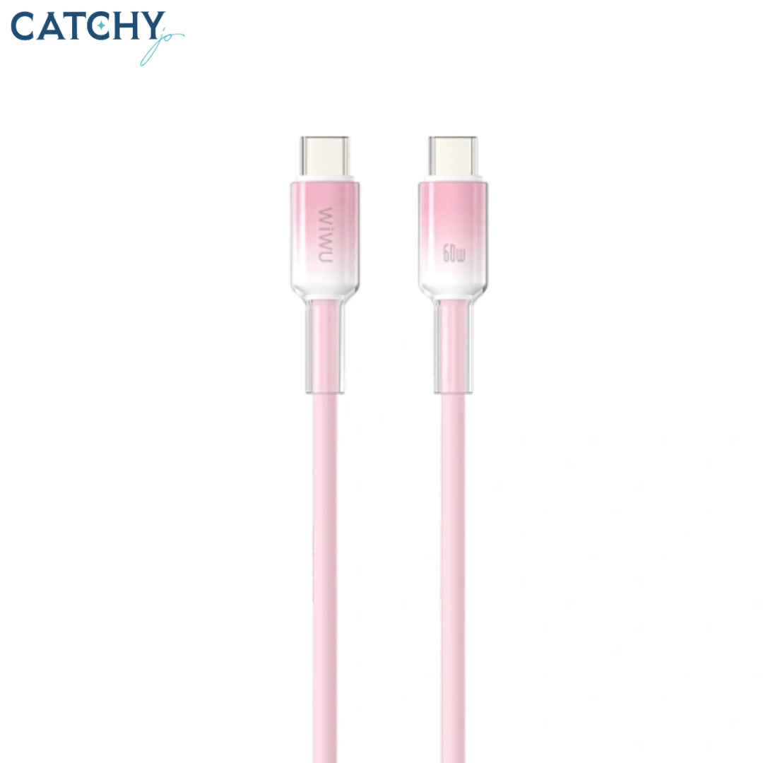 WiWU Wi-C063 Type-C To Type-C Silicone Cable (60W)