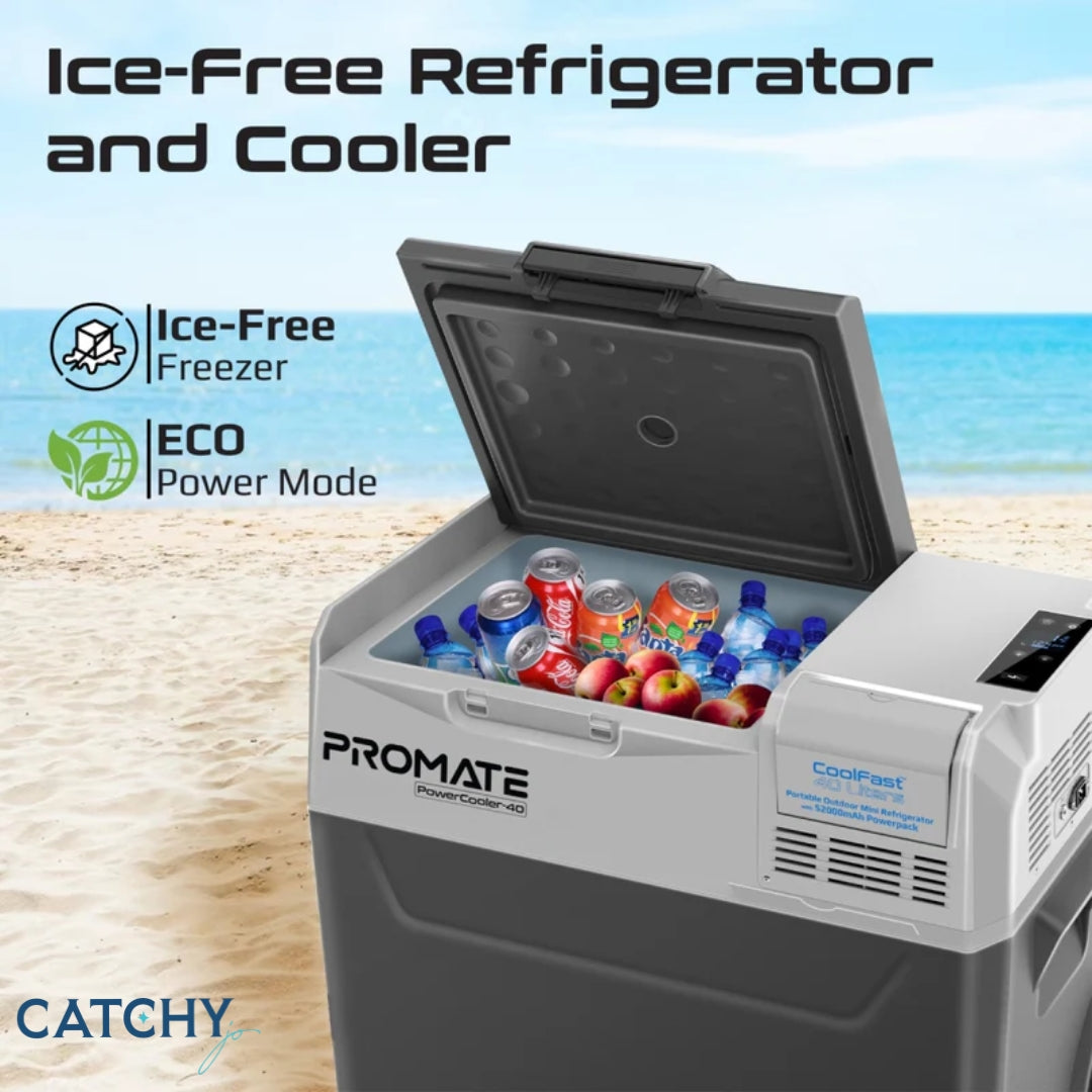PROMATE PowerCooler-40 Liters Portable Outdoor Mini Refrigerator