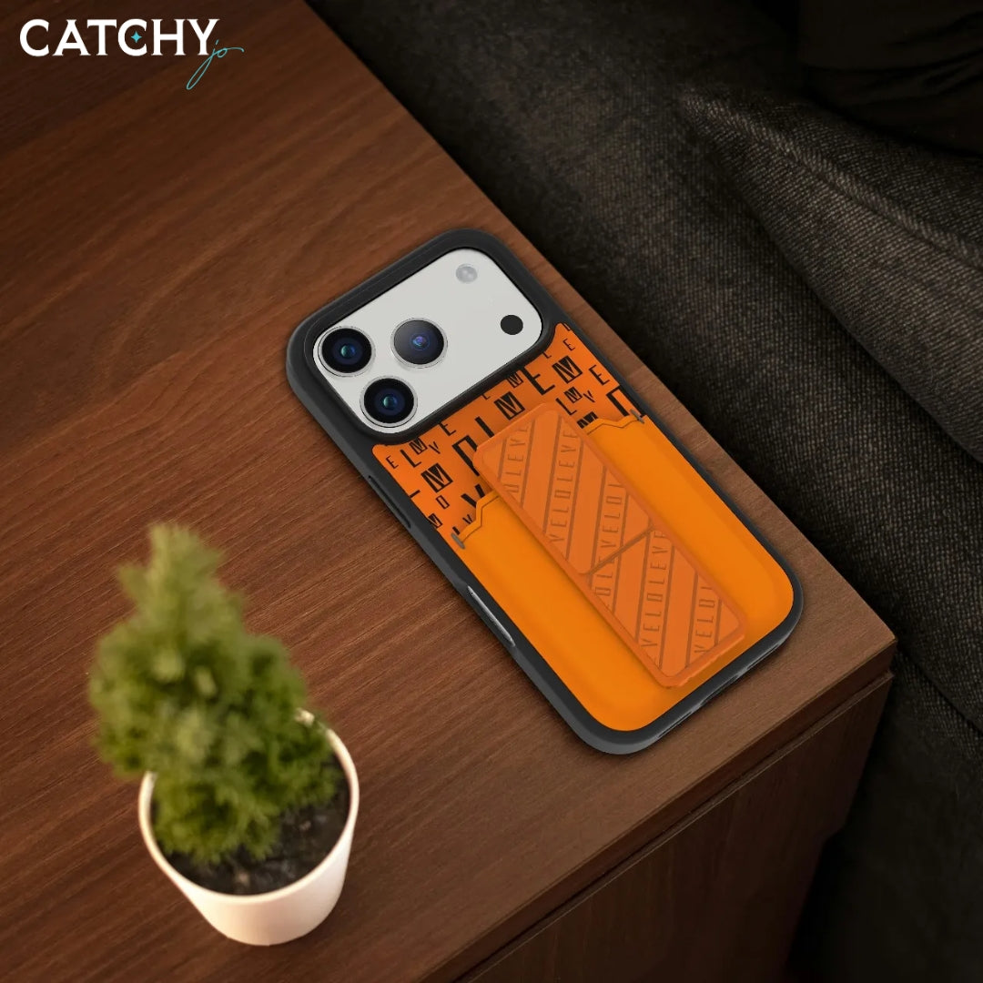 LEVELO Morphix Gripstand iPhone Case With Cardholder | iPhone 17 Pro LEVELO Morphix Gripstand iPhone Case With Cardholder | iPhone 17 Pro