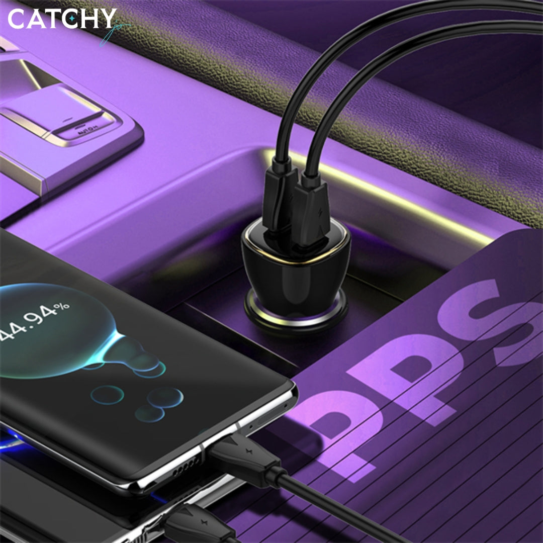 LDNIO C104 Dual PD Super Fast Car Charger (60W)