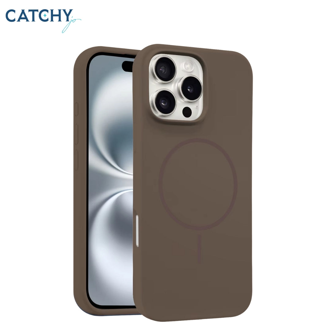 iPhone 14+15+16 Series Wireless Magnetic Ring Silicone Case