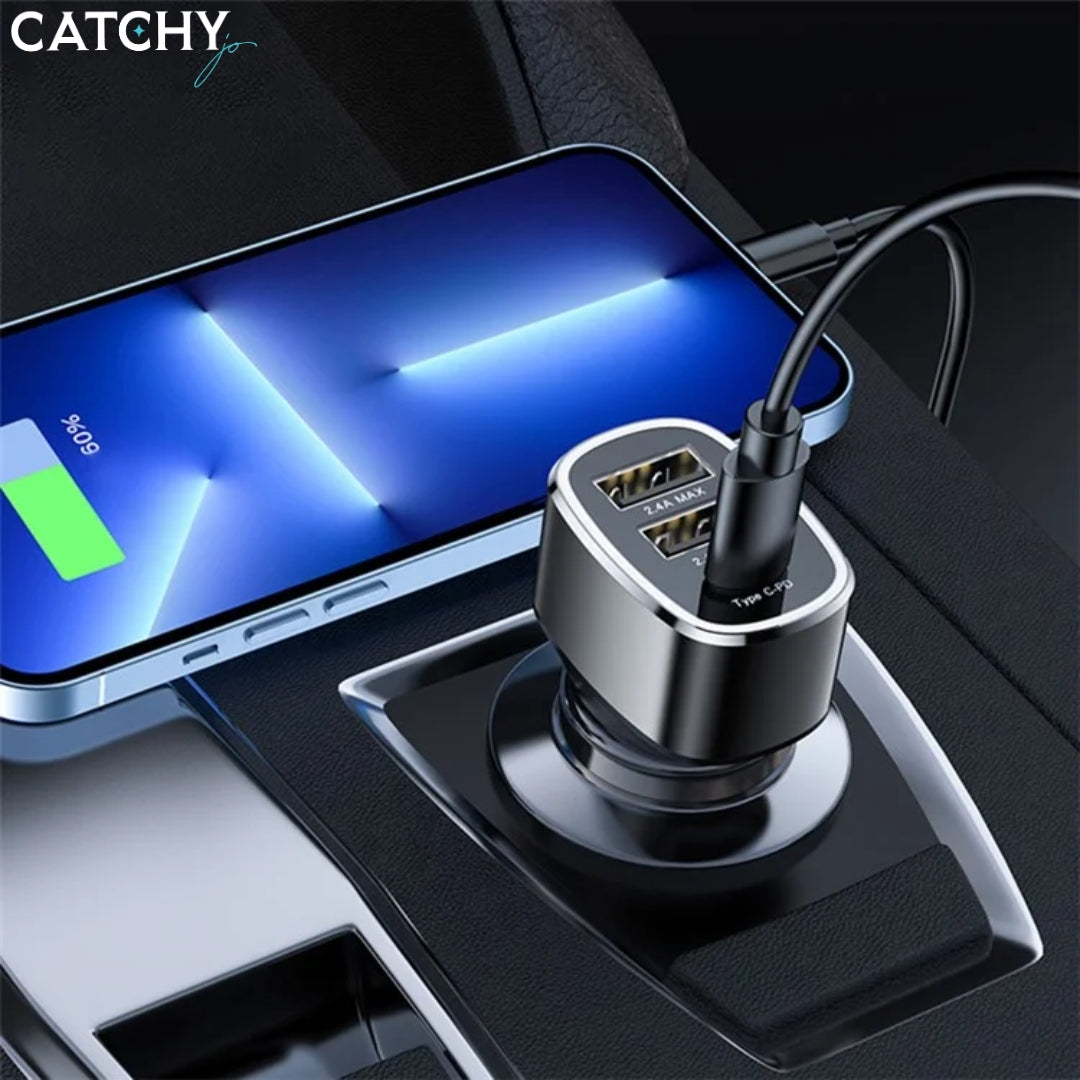 YESIDO Y47 3 Ports Fast Car Charger (49W)