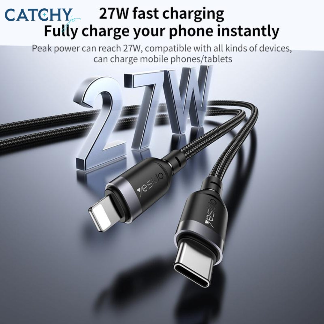 YESIDO CA193 Type-C To Lightning Cable (27W)