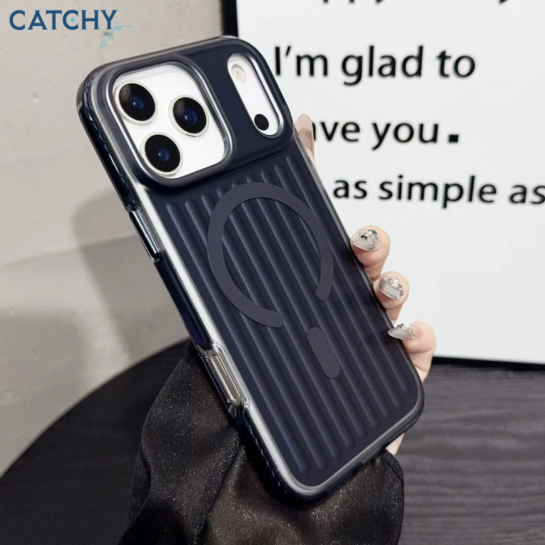 iPhone Solid Corrugated Magnetic Case