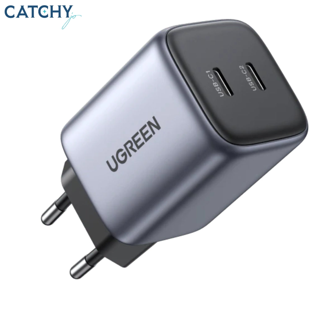 UGREEN Nexode شاحن جداري بمنفذي USB-C (45W)