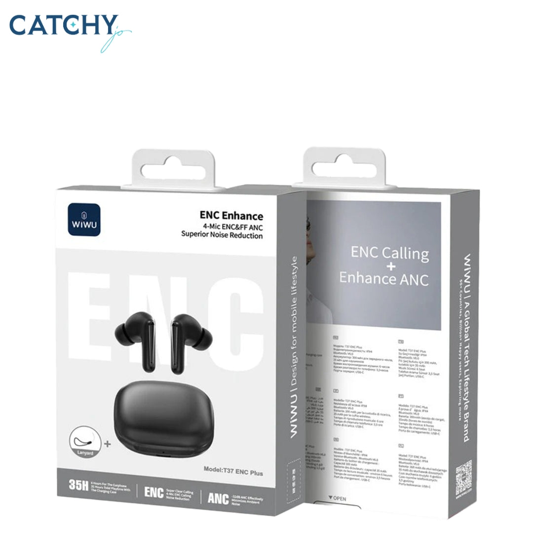 WiWU T37 ENC Plus Bluetooth Noise Cancellation Earbuds