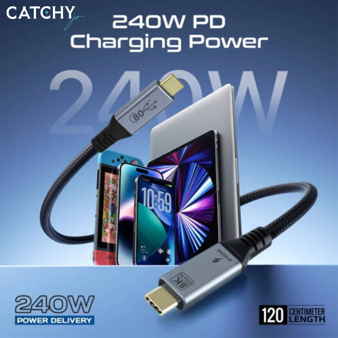 PROMATE PowerBolt 5-80G USB-C Charging Cable (1.2M)