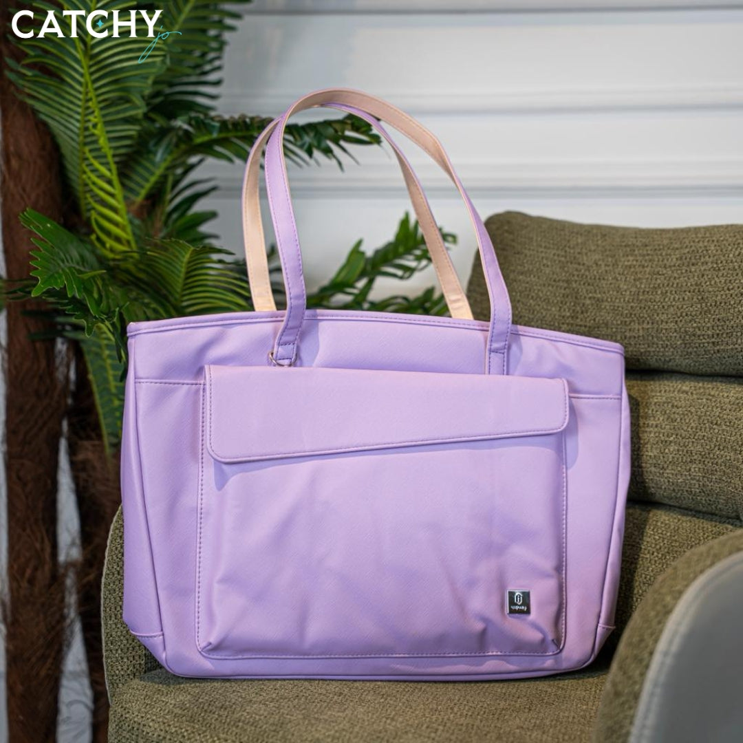 WiWU Ora Leather Tote Bag | Black | Purple | Beige WiWU Ora Leather Tote Bag | Black | Purple | Beige