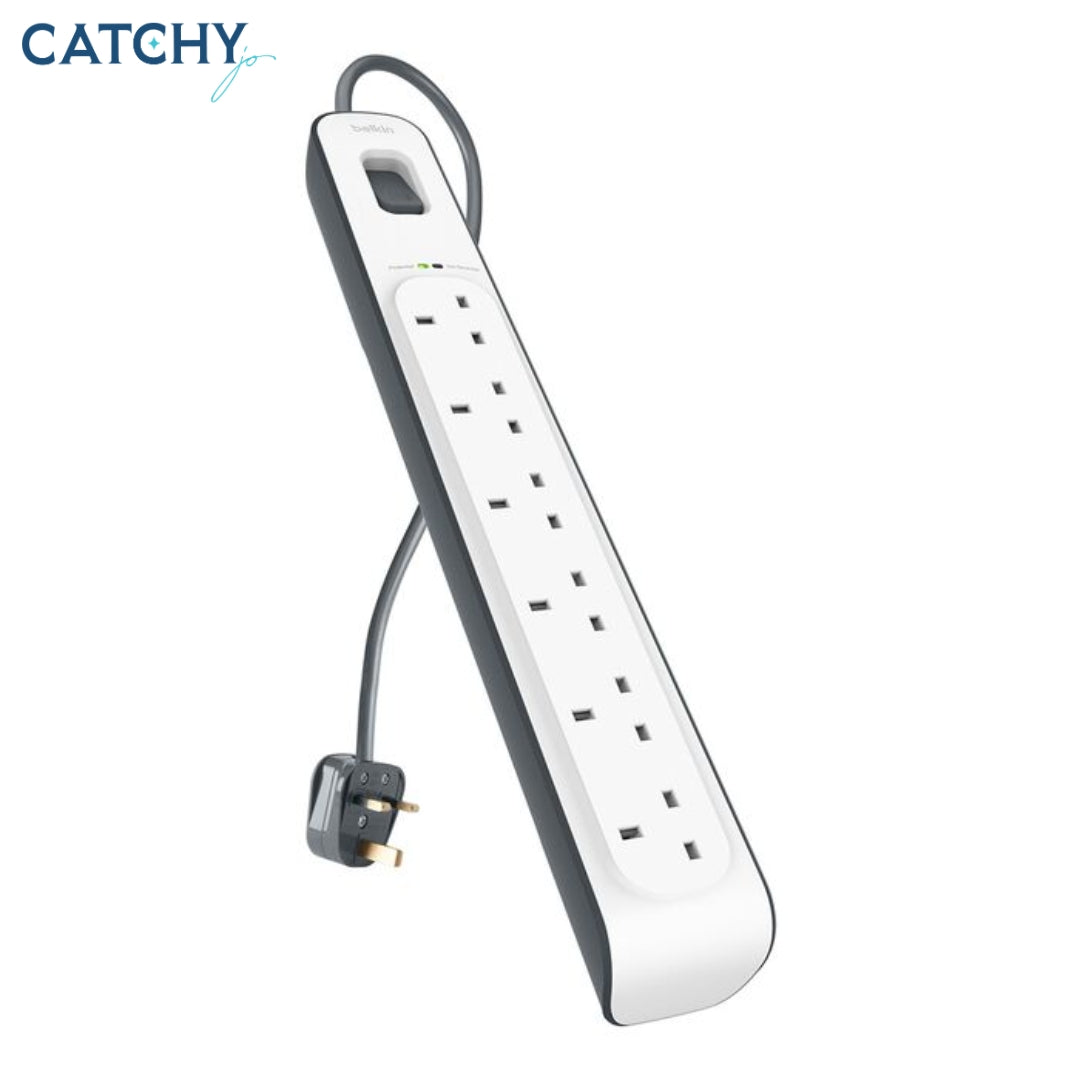 BELKIN 6 Outlet Surge Protection Strip With Power Cord (2M)