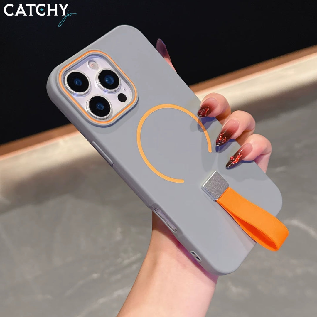 iPhone Magnetic Case With Finger Ring Lanyard